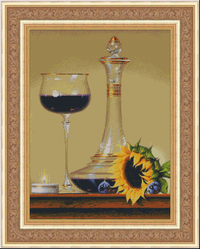 Glass of Wine 2 DINA Stitch